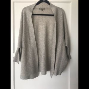 Neimans Marcus Gray Cashmere cardigan sz small